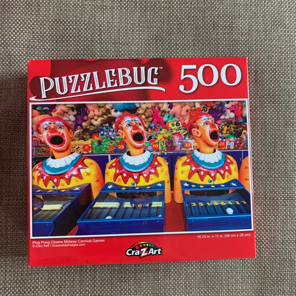 Ping pong clowns carnival games puzzle
